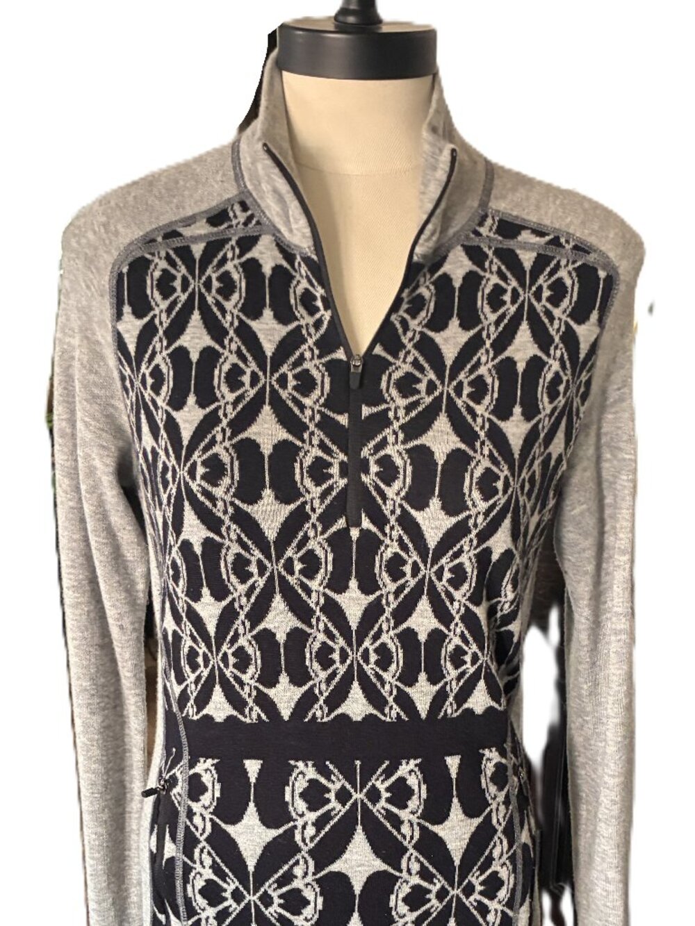 TITLE NINE Gray/Black Sweater Dress sz M